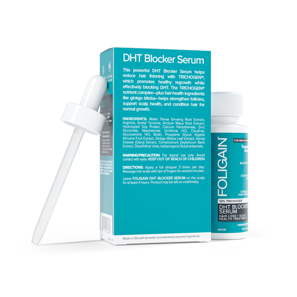 FOLIGAIN Hair Regrowth DHT Blocker Serum with 12% Trichogen® - FOLIGAIN EUROPE