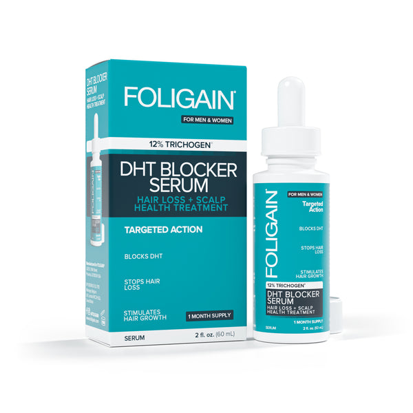 FOLIGAIN Hair Regrowth DHT Blocker Serum with 12% Trichogen® - FOLIGAIN EUROPE